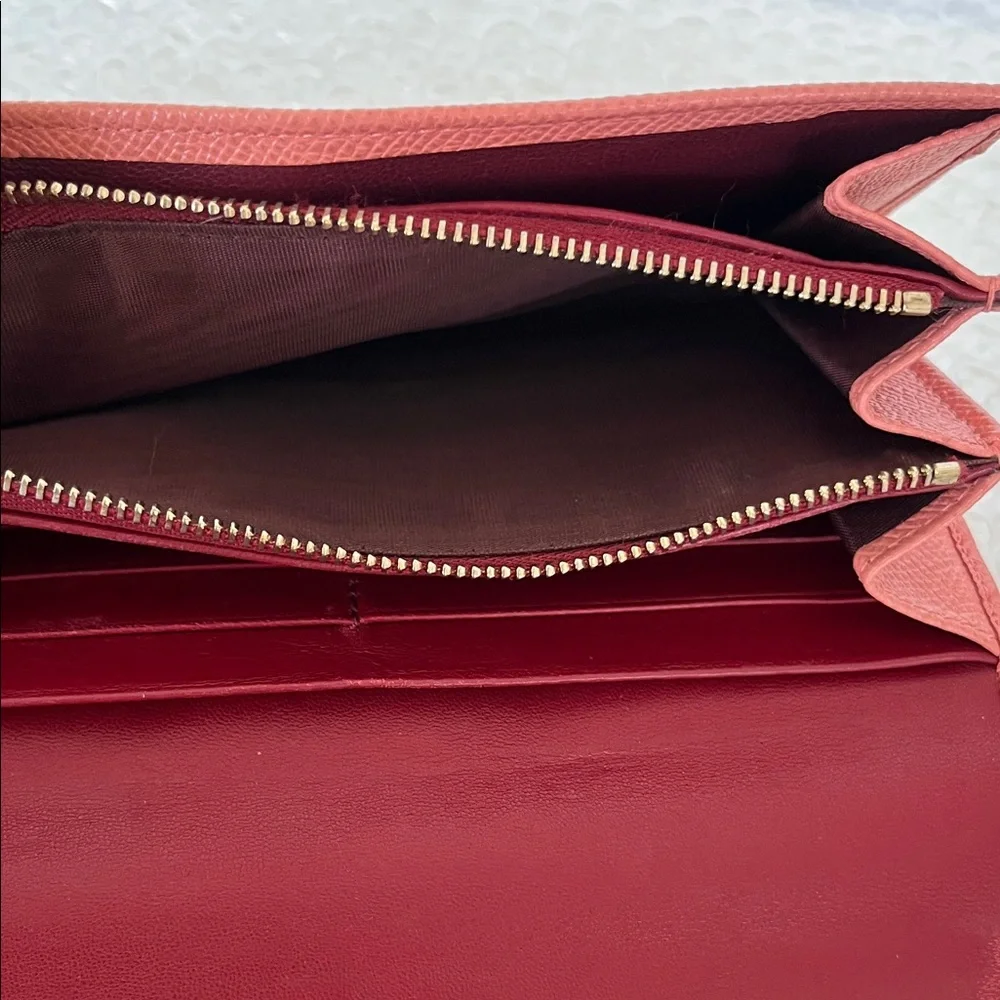 Bvlgari Pink and Burgundy Leather Wallet - Picture 8 of 10